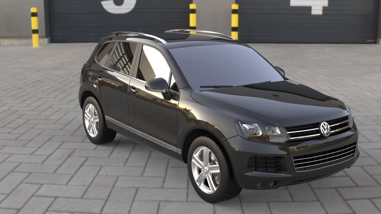 3D визуализация Volkswagen Touareg 2010↗ Нижний молдинг стекла фото 0°