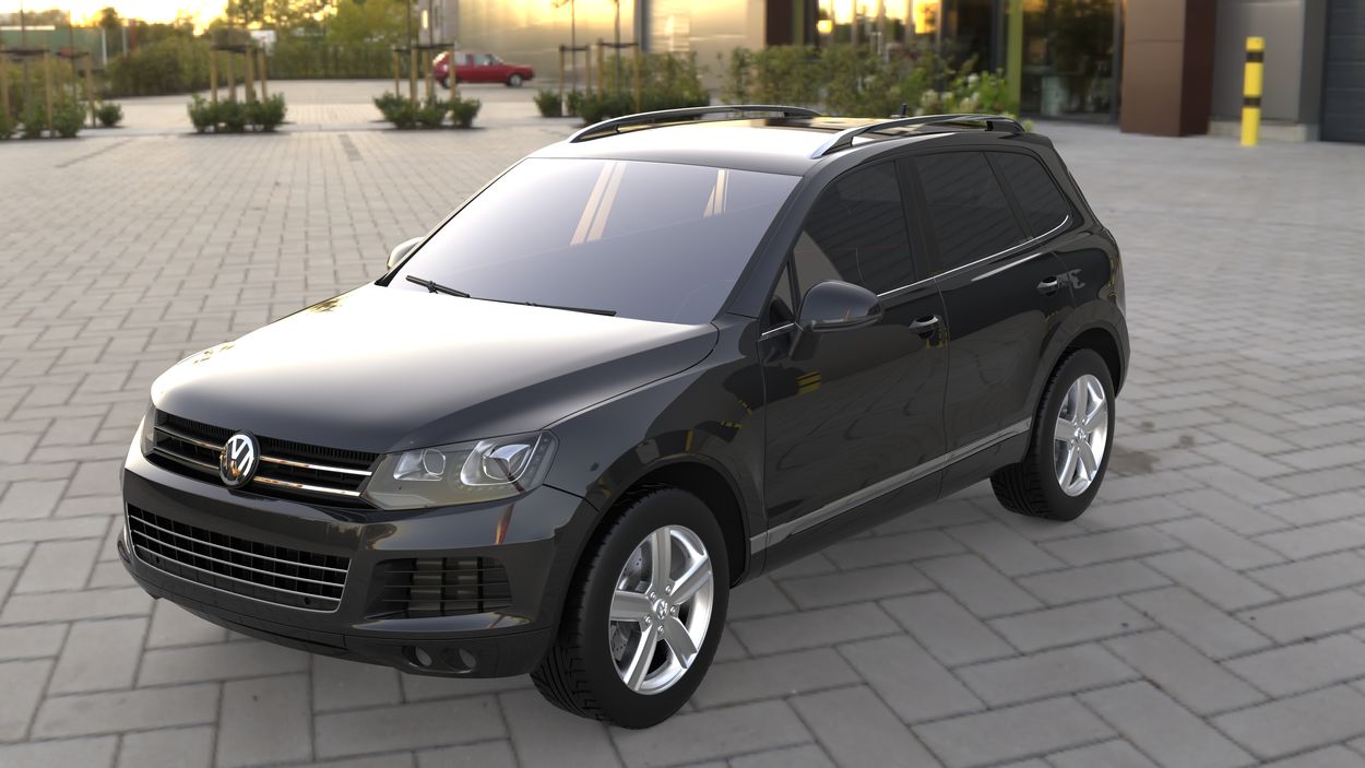 3D визуализация Volkswagen Touareg 2010↗ Нижний молдинг стекла фото 72°