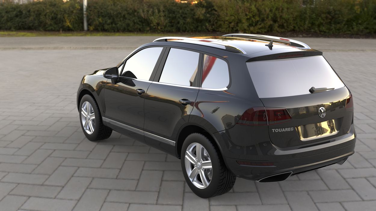 3D визуализация Volkswagen Touareg 2010↗ Нижний молдинг стекла фото 180°