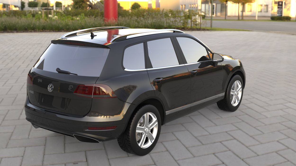 3D визуализация Volkswagen Touareg 2010↗ Нижний молдинг стекла фото 252°