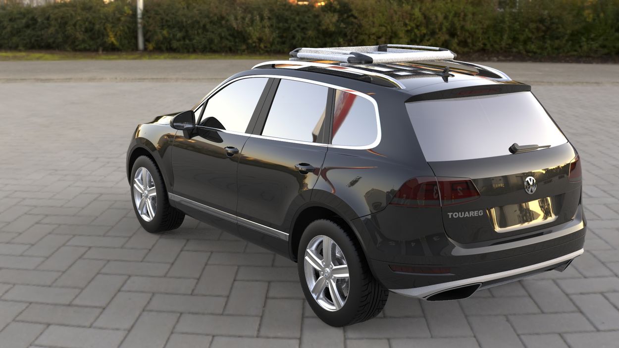 3D визуализация Lexus LX470 Багажник с поперечинами и сеткой (100см на 120см) фото 108°