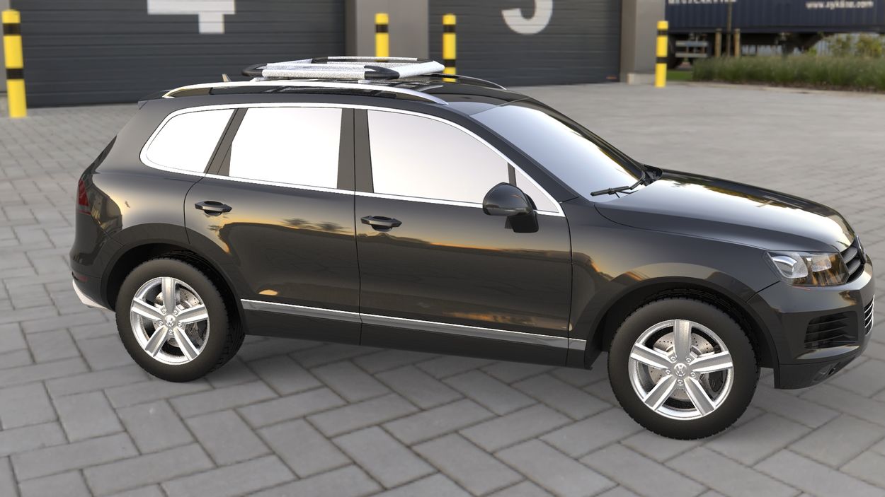 3D визуализация Toyota Venza Багажник с поперечинами и сеткой (100см на 120см) фото 252°