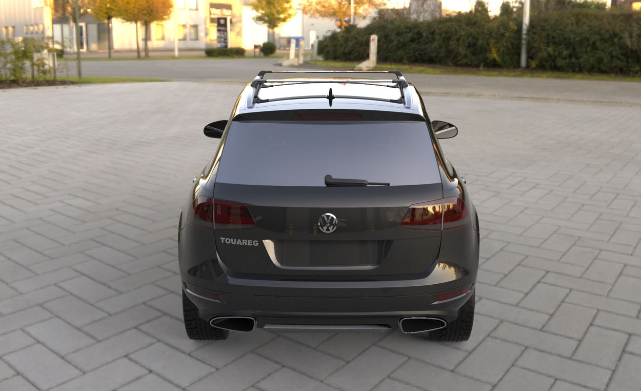 3D визуализация Opel Zafira A Перемычки багажник на рейлинги под ключ фото 36°